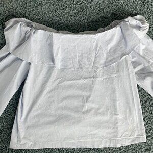 Banana Republic Light Blue Off Shoulder Blouse